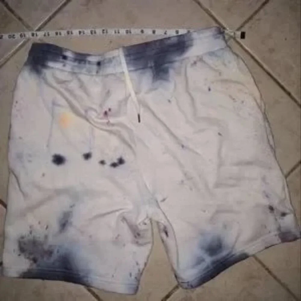 New Galaxy Swirl Tie-Dye One-of-a-Kind NIRVANA Designer Streetwear Shorts L mens
